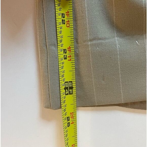 Jones New York Signature Tan and White Pinstripe Wool Pants, Size 8 - Picture 8 of 11